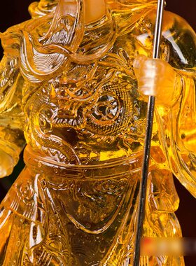 关公艺术摆件《财神》居家摆件关二爷桌面中式琉璃关羽《武财神》