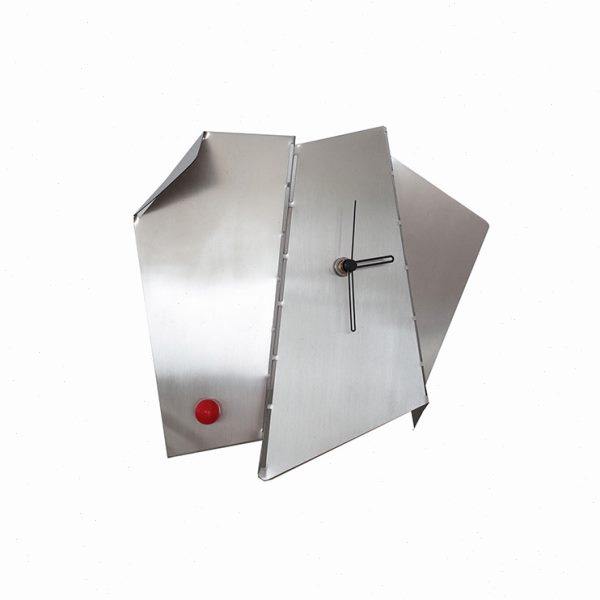 艺歪新款折形立钟创意现代简约金属座钟表客厅台式装饰桌面摆件,淘宝优惠券,粉丝福利购,淘宝优惠卷