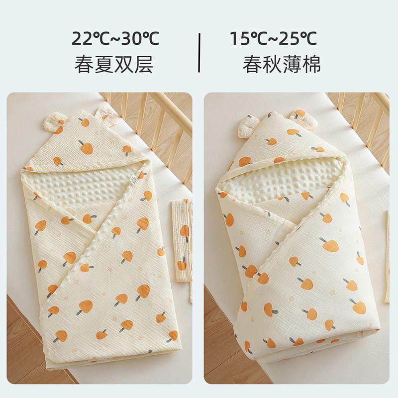 新生婴儿抱被初生宝宝春秋纯棉纱布包单巾夏季薄款包裹被产房襁褓,淘宝优惠券,粉丝福利购,淘宝优惠卷
