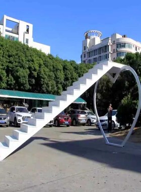 网红云端天梯户外拍照定制景区公园布置摆件露营美陈打卡道具