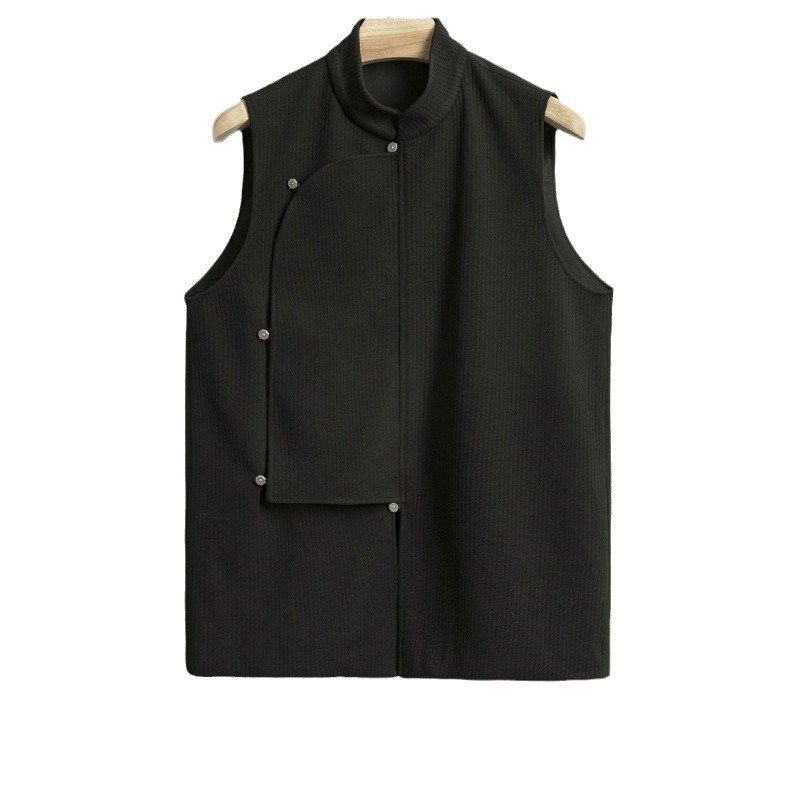 马夹男式中国风男装无袖坎肩立领新中式唐装2024新款男士针织马甲,淘宝优惠券,粉丝福利购,淘宝优惠卷