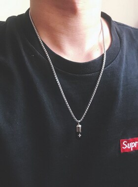 小众设计感可打开空心药丸吊坠男女个性时尚学生简约项链潮男饰品