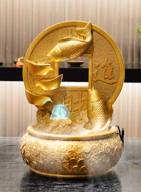 风水轮招财进宝聚宝盆o转运球流水喷泉摆件循环水店铺装饰开业贺
