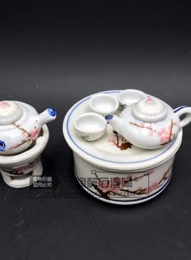 儿童茶壶具过家家玩瓷器 石湾公仔中式陶瓷工艺品 新款摆设包邮
