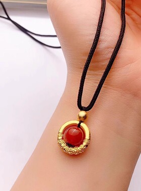 祥云金箍圈平安扣吊坠项链情侣