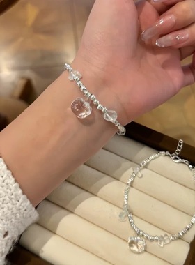 可爱凯蒂猫头手链冰透吊坠环学生