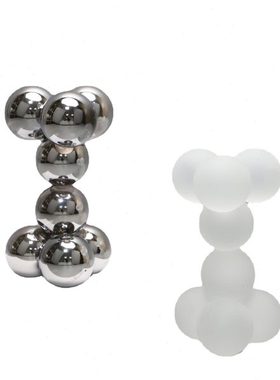 现代简约磨砂水晶堆积摆件书房样板房售楼部书房简约花瓶装饰品