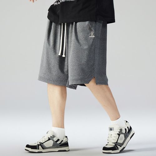 夏季潮牌大码短裤男宽松胖子休闲运动男士加肥加大外穿五分裤子男 - 图1