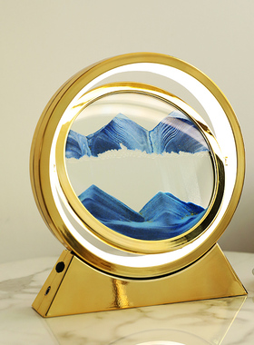 创意沙漏流沙画摆件客厅氛围感带灯女孩子生日礼物闺蜜酒柜装饰品