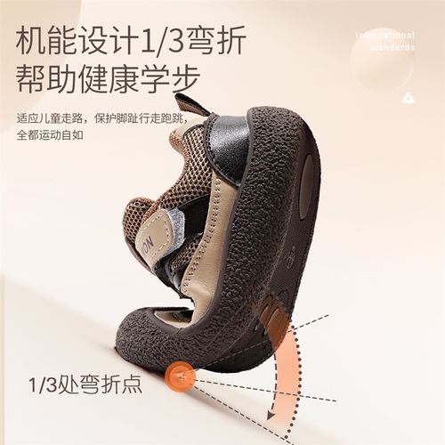 男童透气网面网鞋春秋新款1-3-5岁2女小童运动休闲鞋防滑宝宝鞋子 - 图1