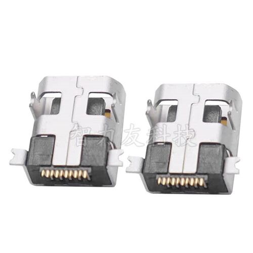 USB 10PIN 前插后贴 mini 10P 菲利普10P USB插座 10针 手机尾插 - 图3