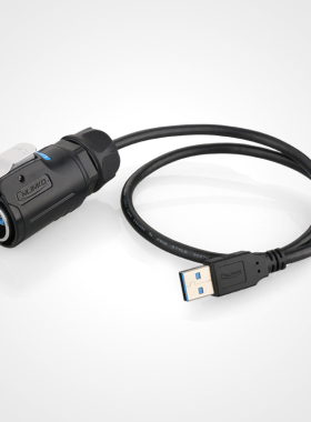 凌科热销USB3 0面板固定航空插头数据连接器 防水公母座接头插座