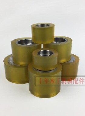 优质木线机/多片锯胶轮送料轮 聚氨酯输送包胶轮 可来图订做