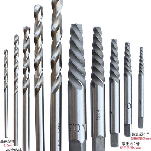 器断取出丝 套装反牙螺丝钻孔高硬度工具 断头滑牙螺丝断丝取出器 - 图2