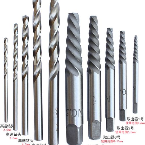 器断取出丝 套装反牙螺丝钻孔高硬度工具 断头滑牙螺丝断丝取出器 - 图3