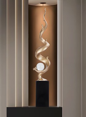 现代艺术客厅玄关摆件大型电视柜旁落地高级设计感雕塑家居装饰品