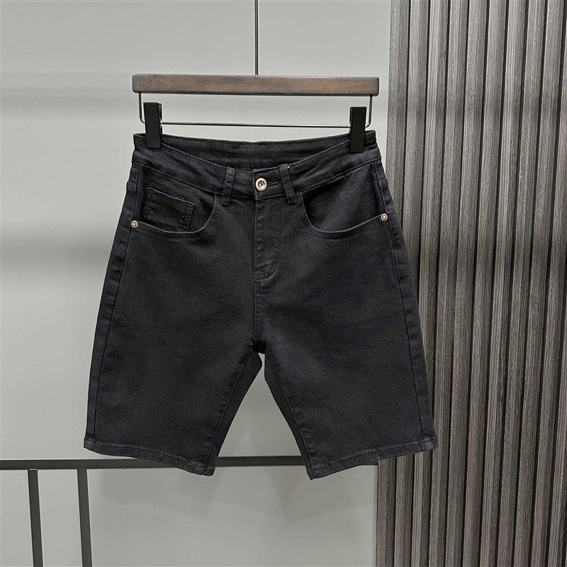 卡其黑色修身小脚牛仔短裤男夏潮流弹力舒适五分裤中裤5分沙滩裤,淘宝优惠券,粉丝福利购,淘宝优惠卷
