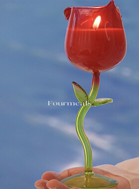 《玫瑰猎手》微醺高级浪漫香薰蜡烛卧室送生日结婚女生礼物酒杯