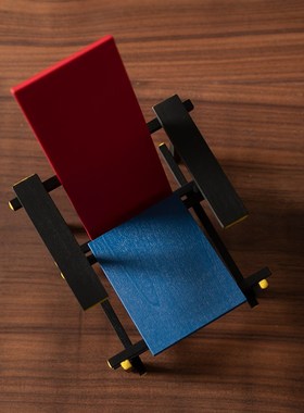 1948~1965迷你家具博物馆系列手办艺术收藏设计摆件红蓝椅