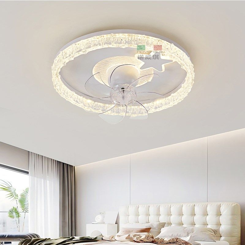 25新款LED护眼智能语音卧室风扇灯轻奢变频现代可摇头房间吸顶灯,淘宝优惠券,粉丝福利购,淘宝优惠卷