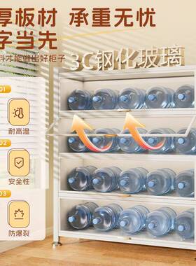 钢制书架带玻璃门儿童书柜防尘铁皮展示柜客厅阳台储物柜防尘书柜
