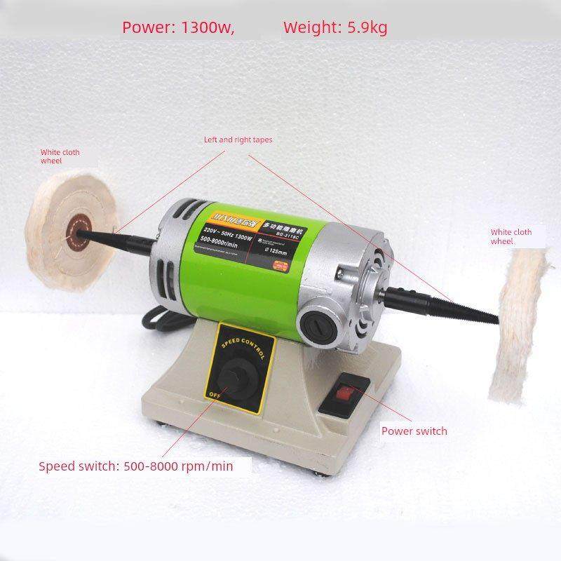 德国精选进口大功率桌面布轮研磨抛光机-可调速双头饰品1300W风扇,淘宝优惠券,粉丝福利购,淘宝优惠卷