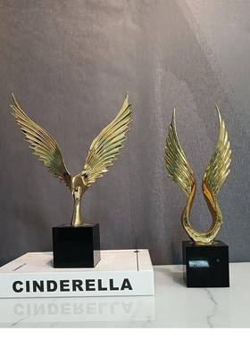 跨境大鹏展小翅大现代简约摆展宏图创意家居件客厅办JY-CB695公酒