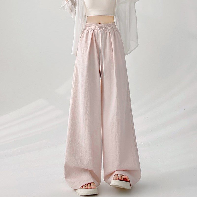 300斤特大码胖mm今年流行冰丝山本裤女夏日轻薄高腰显瘦阔腿裤子,淘宝优惠券,粉丝福利购,淘宝优惠卷