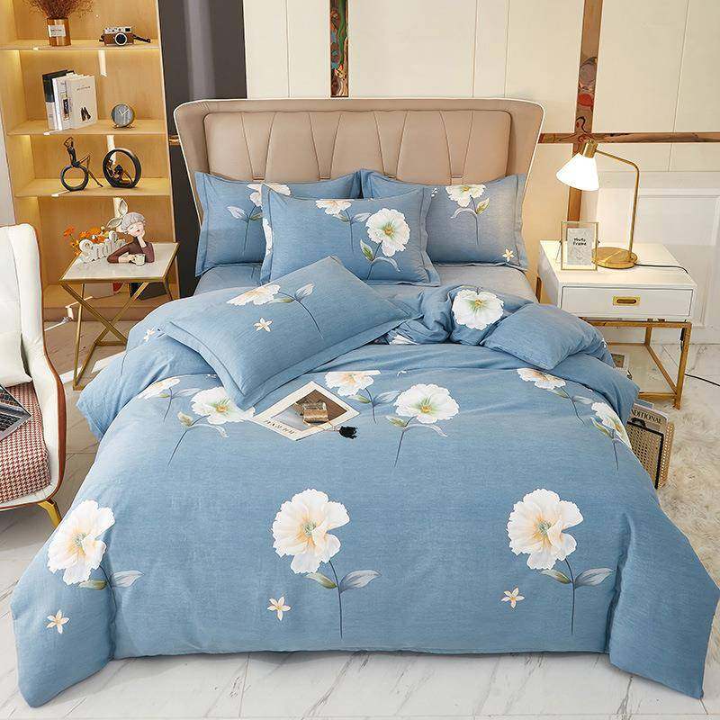 纯棉加厚磨毛四件套学生宿舍全棉床单被套床笠床裙三四件套团,淘宝优惠券,粉丝福利购,淘宝优惠卷