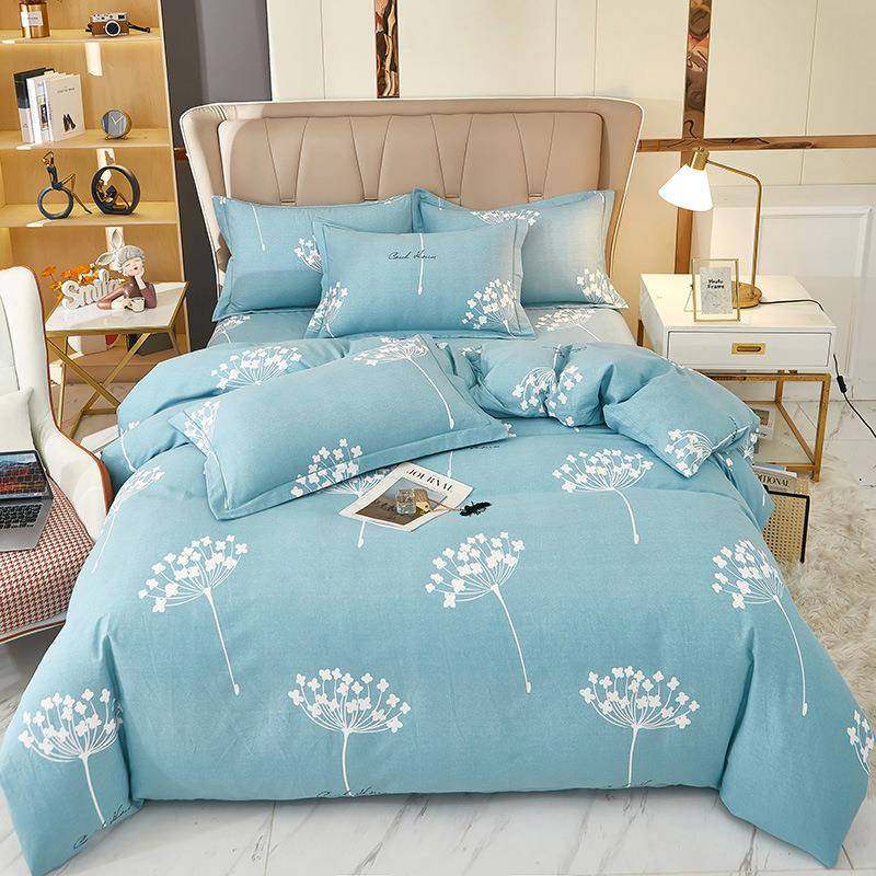 纯棉加厚磨毛四件套学生宿舍全棉床单被套床笠床裙三四件套团,淘宝优惠券,粉丝福利购,淘宝优惠卷