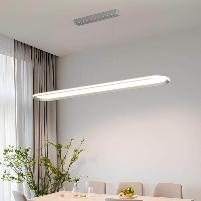 餐厅吊灯简约现代一字长条灯全光谱护眼吧台餐吊灯智能办公照明灯,淘宝优惠券,粉丝福利购,淘宝优惠卷