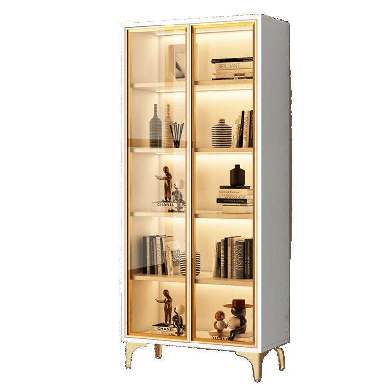 实木书柜带玻璃门客厅一体靠墙置物柜酒柜家用落地书柜展示柜连锁,淘宝优惠券,粉丝福利购,淘宝优惠卷