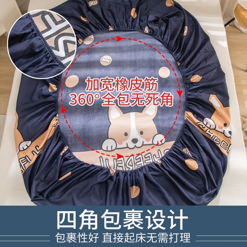 床笠单件床垫床罩保护罩新款纯水C洗棉床套床单防灰尘罩全包四季 - 图0