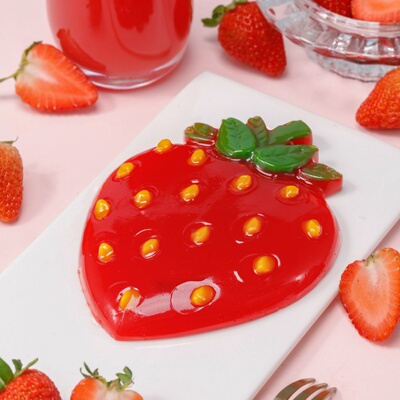 悠酷大号草莓西瓜造型200g橡皮糖