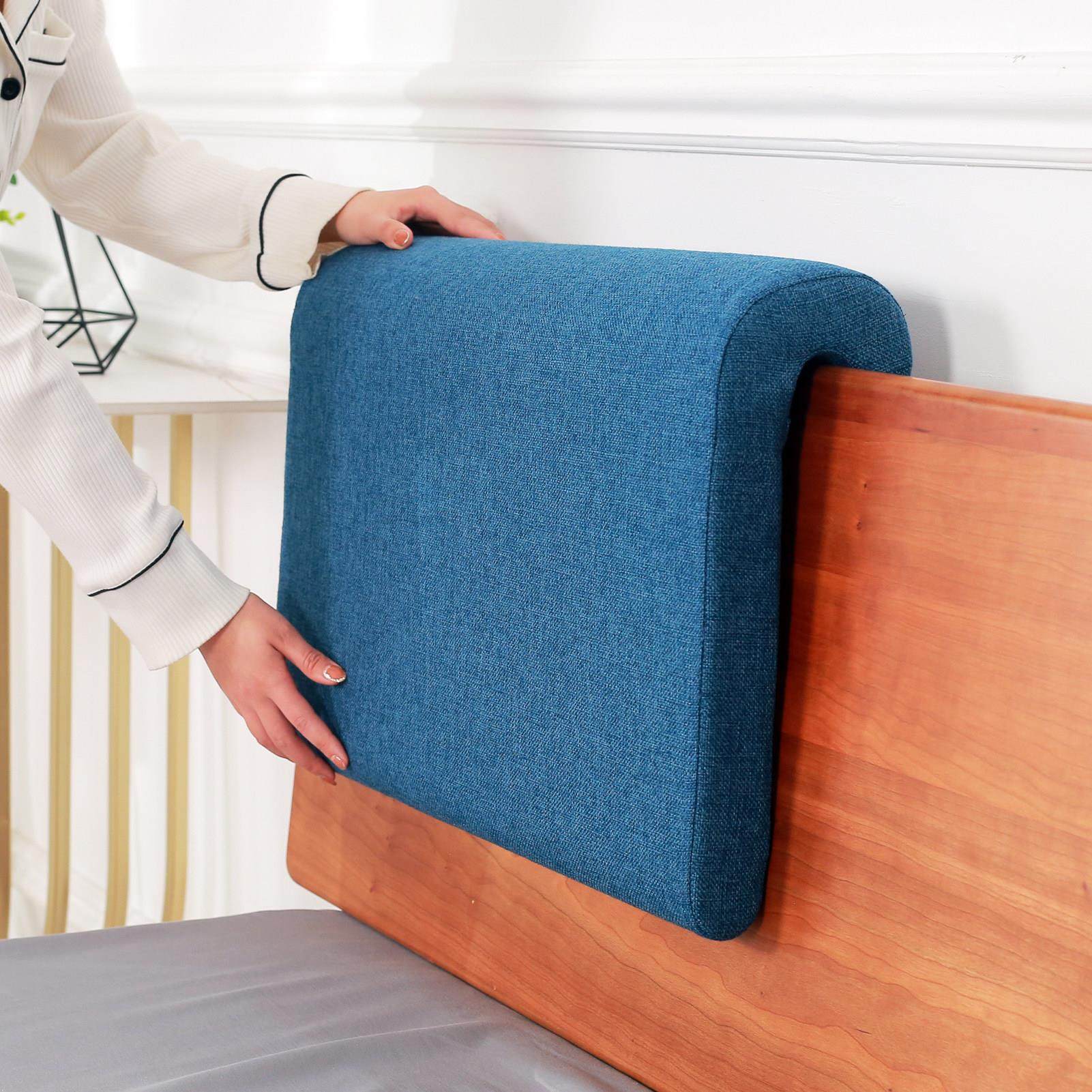 实木床头软包靠背靠垫ins风U形挂钩款床头海绵靠垫卧室软靠背欧式,淘宝优惠券,粉丝福利购,淘宝优惠卷