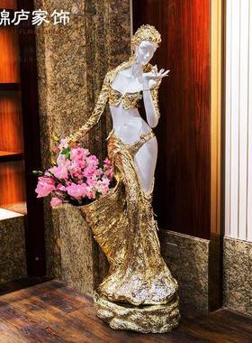 欧式大落地人物雕家居饰品装塑饰摆别型墅ST279-1酒店大厅树脂工