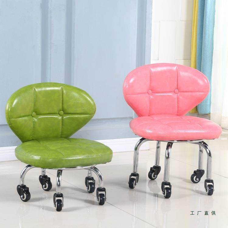 带凳轮小凳子矮凳滑轮圆凳靠背椅皮凳娃沙发凳凳修脚带儿童学MHL,淘宝优惠券,粉丝福利购,淘宝优惠卷