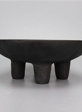 现代新中式圆形拖盘样板房装饰果盘玄关钥匙盘客厅茶几收纳盘摆件