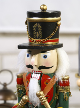 胡桃夹子士兵木偶人摆件橱窗摆件酒吧摆件创意U木头人装饰摆件