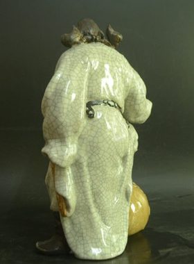 陶瓷钟馗饮酒摆件中式客厅玄关酒柜博古架摆设办公室工艺品礼品