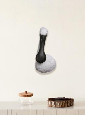 孔雀头动物头创意家居墙面挂饰墙饰树脂工艺品跨境货源厂家