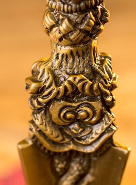 尼泊尔普巴金刚杵秽迹金刚杵降魔杵金刚橛仿古铜普巴杵大号带底座