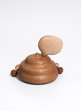 原上城奋斗花狗屎运实木创意桌面A摆件车载装饰品原创日常送礼卡