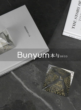 现代轻奢c水晶埃及礼物金字塔几何软装饰品样板房间卧室客厅摆件
