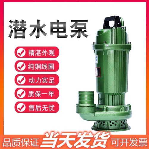 人民水泵潜水泵220v3寸6寸大流量大功率污水泵抽水潜水泵380v三相 - 图0