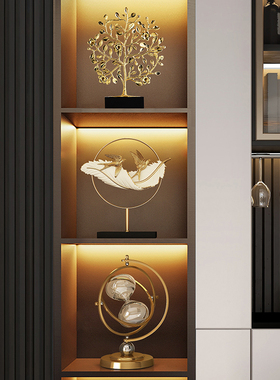 福燕招财摆件轻奢高档客厅玄关电视柜酒柜装饰Q办公室乔迁新居礼