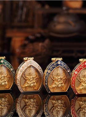 唐密迷你摩菩萨药师t佛蓝色玻璃古法琉璃药师如来像