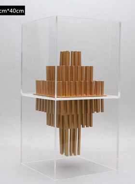 现代新中式创意亚克力几何客厅玄关样板房间售楼处软装饰品摆件