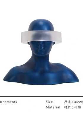 现代轻奢玄关展厅未来科技人物雕塑摆件创意N艺术客厅装饰品工艺