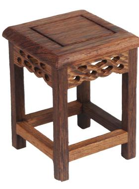 红木鸡翅木正方金石底座木质工艺品花瓶盆景底座